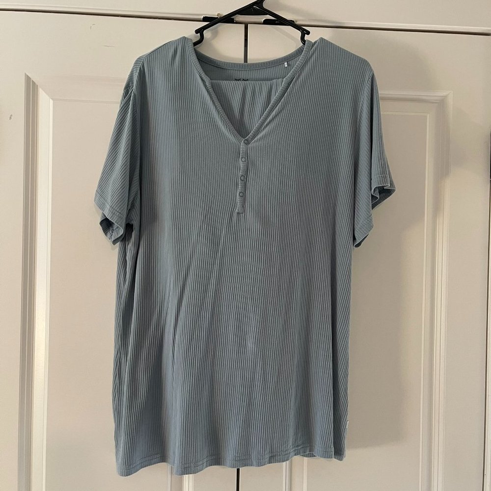 Women's Little Sleepies Ribbed Pajama Set - Size Large, Good Condition